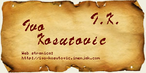 Ivo Košutović vizit kartica